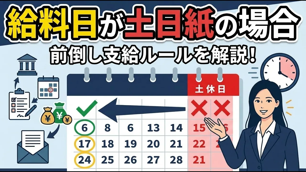 給料 日 土日 の 場合